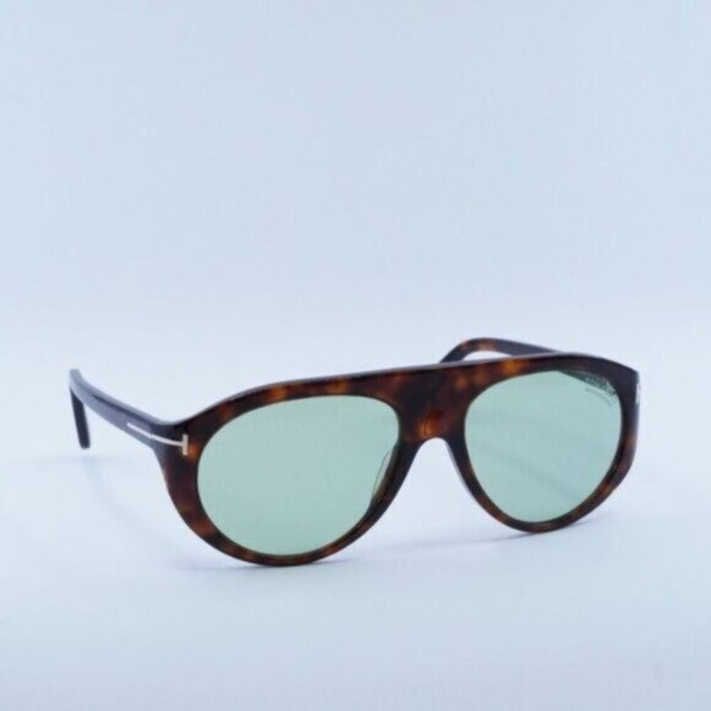 Tom Ford Rex 02 FT1001 54N Aviator Sunglasses - Havana/Green Photohromic - Picture 5 of 9